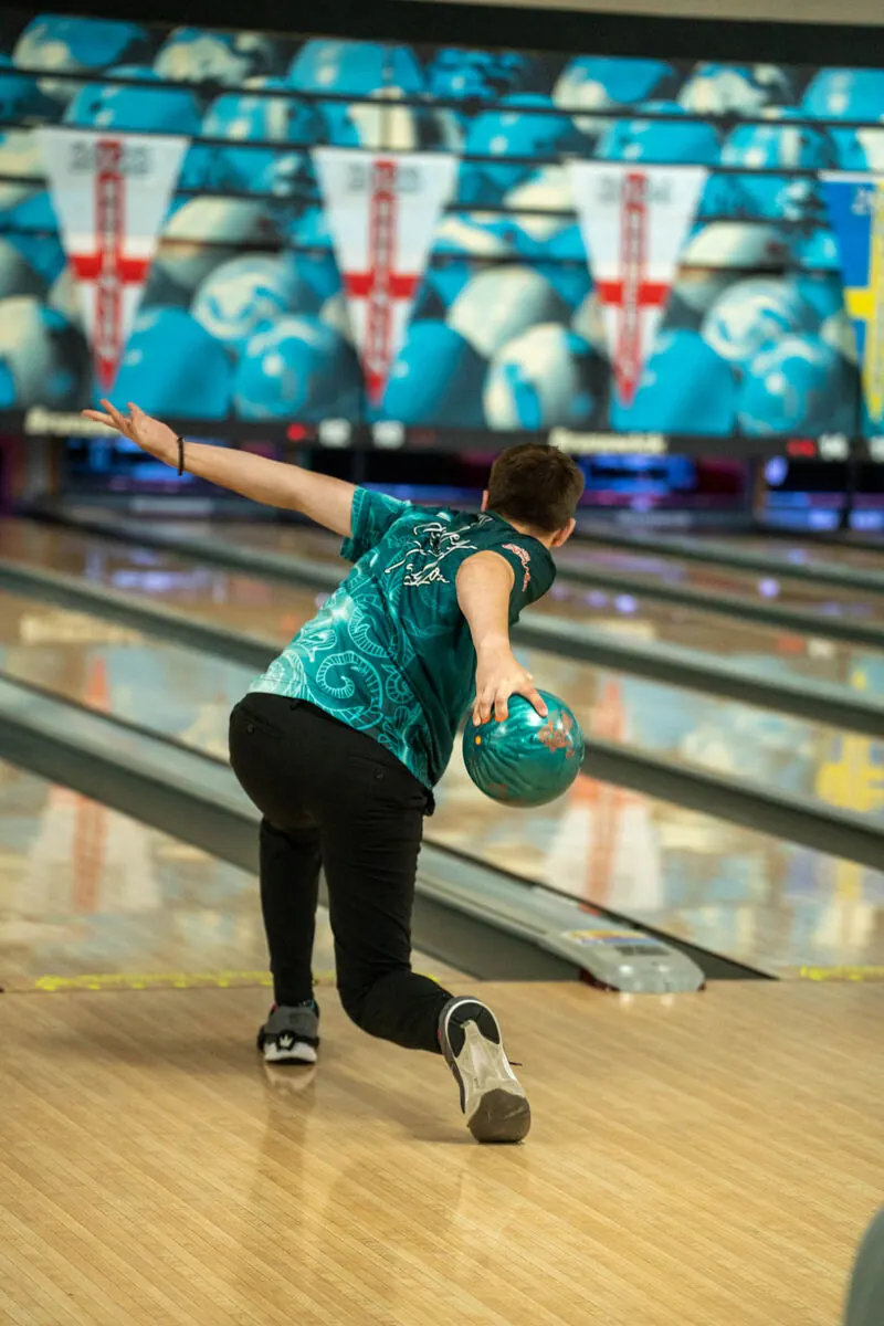 Bowler releasing the ball